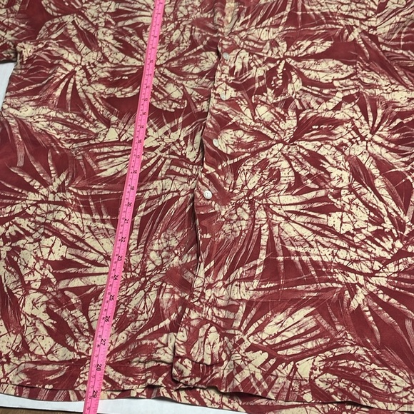 Vintage polo Ralph Lauren 90s red leaf print Hawaiian camp shirt Men’s L - Picture 8 of 10